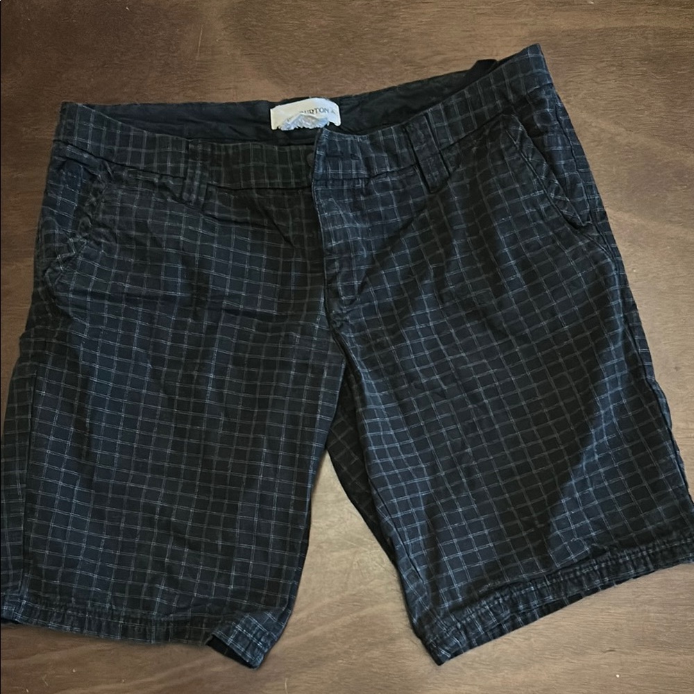 Women’s Black Checkered Shorts
